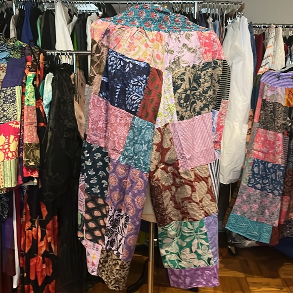 #18 NWT patchwork wide leg pants - Picture 2 of 2